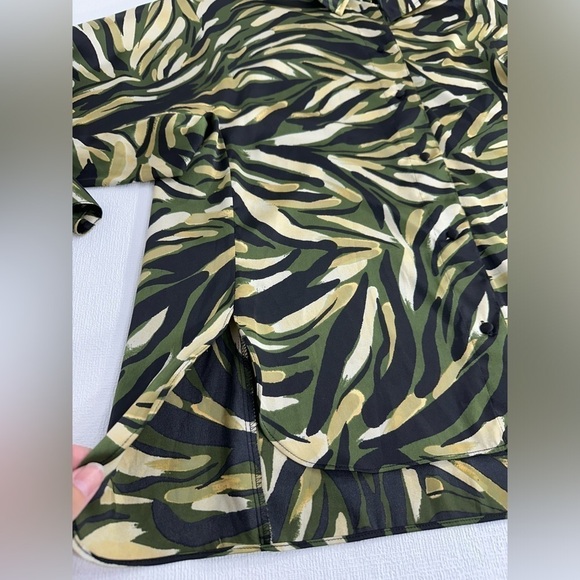 Zara print button down blouse shirt size M - Picture 8 of 14